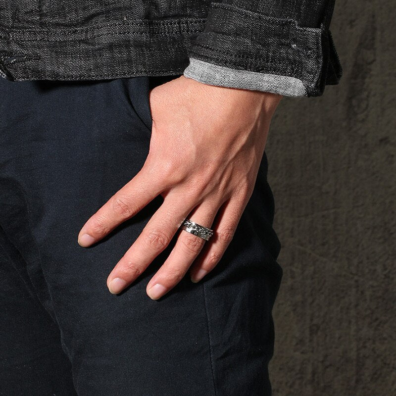 Vintage Rotatable Numberal Curb Chain Ring