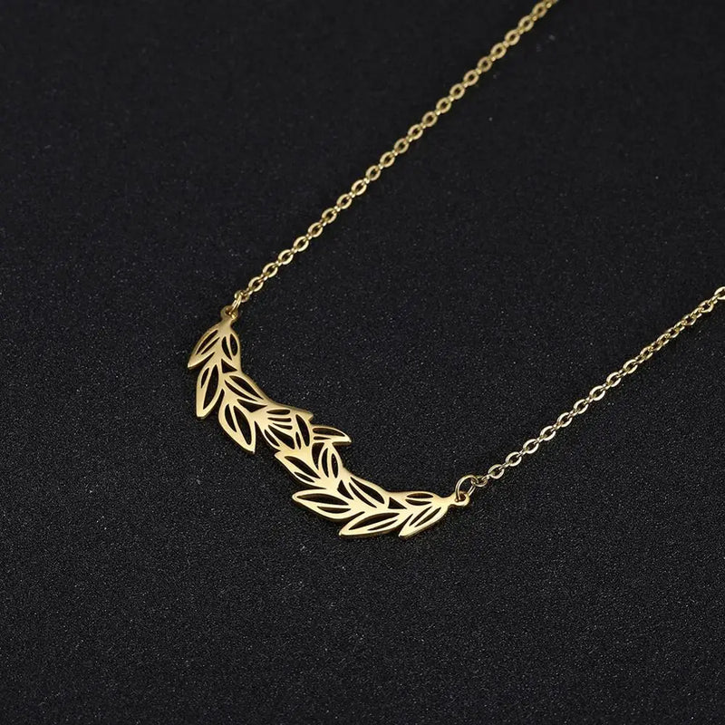 Athena Allure Designer Olive Branch Necklace