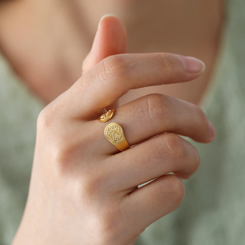 Athena Allure Designer Magic Mushroom Open Ring