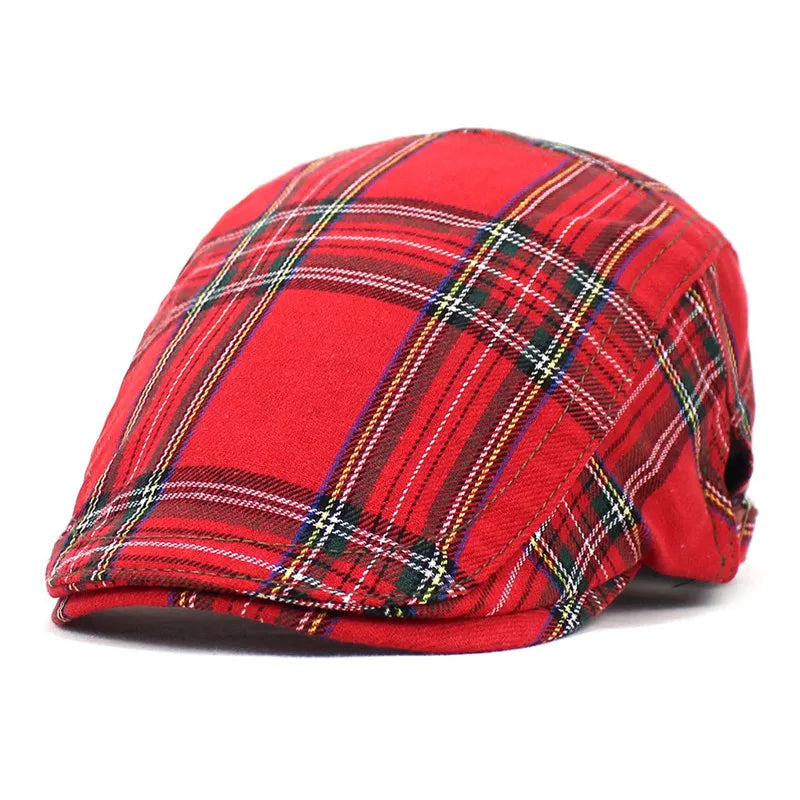 Athena Allure Designer Tartan Flat Caps
