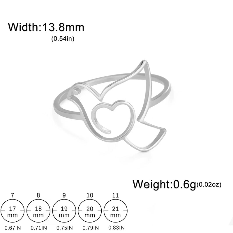 Athena Allure Designer Dove Ring