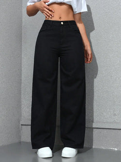 Rovioo Retro Wide-Leg Jeans