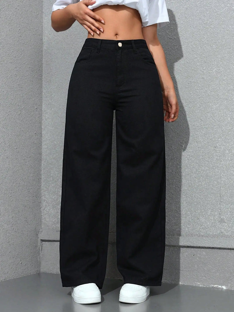 Rovioo Retro Wide-Leg Jeans
