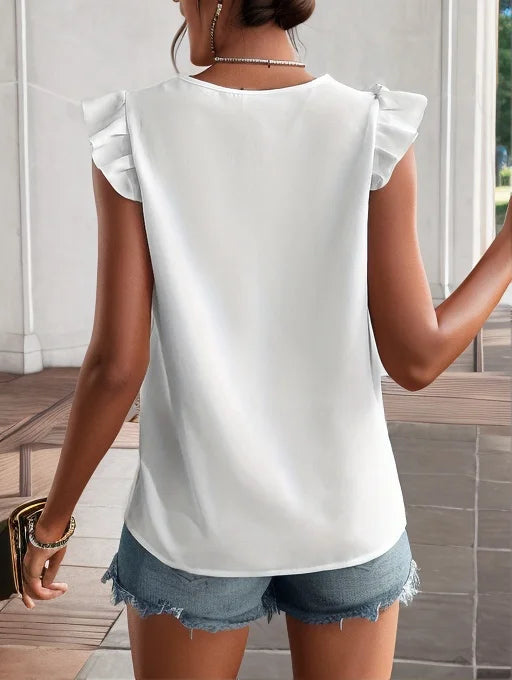 Rovioo Lace Chiffon Blouse