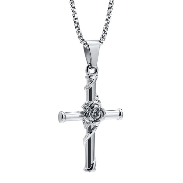 Athena Allure Rose Cross Pendant