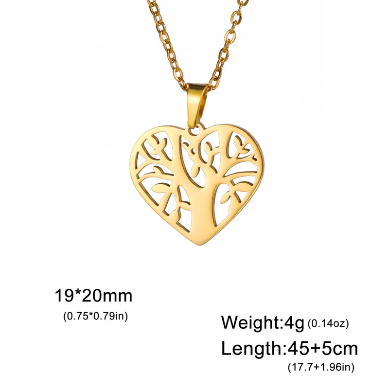Athena Allure Designer Heart Tree of Life Pendant