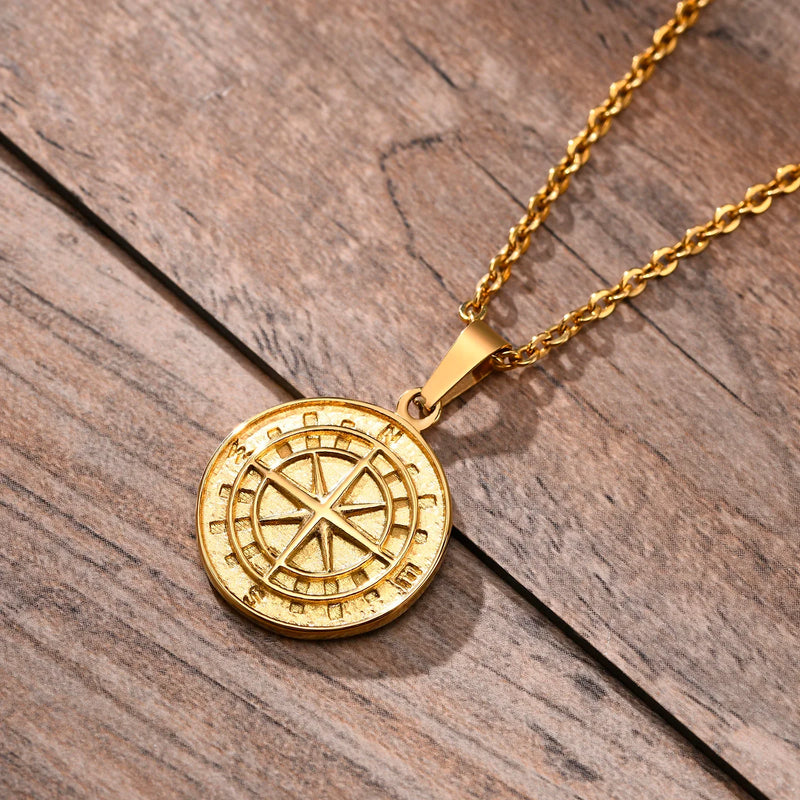 Athena Allure Vintage Compass Necklace